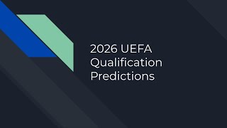 2026 UEFA World Cup Qualifiying Predictions [upl. by Tabatha]