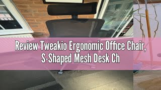 Review Tweakio Ergonomic Office Chair SShaped Mesh Desk Chair Adjustable Headrest amp Lumbar Suppor [upl. by Ees355]