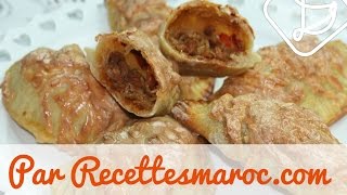 Chaussons Farcis au Boeuf amp Vermicelle  Beef Stuffed Rghaif Turnovers  شوصون باللحم المفروم [upl. by Alyahsal]