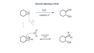 Epoxide opening in acid [upl. by Ekenna]