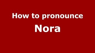 How to pronounce Nora SpanishArgentina  PronounceNamescom [upl. by Tnecillim220]