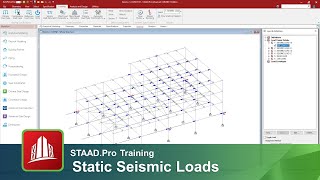 Generating Static Seismic Loads in STAADPro [upl. by Wagstaff386]