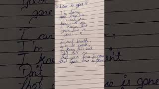 Love is gone song lyrics 💔😭 [upl. by Aiclef]