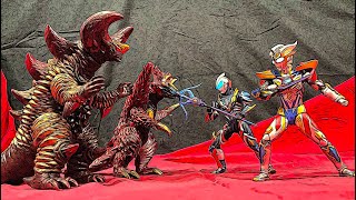 ウルトラマンジード＆ゼットvsスカルゴモラ＆ゼッパンドン Geed amp Z vs Skull Gomora amp Zeppandon  Stop Motion  LJPL Animation [upl. by Eirena]