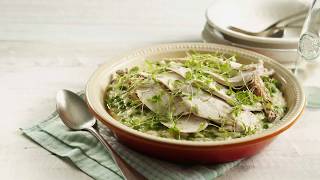 Marco Pierre White recipe for Roast Chicken and Pea Risotto [upl. by Ellerehs]