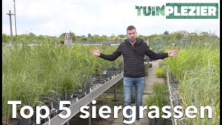 Arjans Top 5 siergrassen  TUINPLEZIER [upl. by Yorgen]