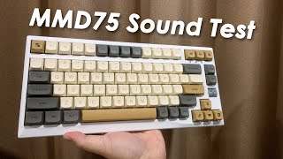 MMD75 sound test with AKKO CS Radiant Red switches [upl. by Arvonio451]