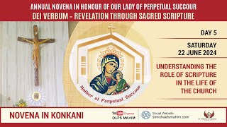 DAY 5 KONKANI  OUR LADY OF PERPETUAL SUCCOUR NOVENA 2024 [upl. by Berkly]