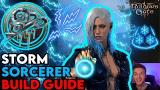 MOST OP STORM SORCERER Build Guide Baldurs Gate 3 [upl. by Noisla382]