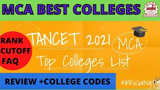 MCA TOP COLLEGES REVIEW  CUTOFF  TANCET MCA  TANCET 2021 MCA COLLEGE CUTOFF  MCA COLLEGE REVIEW [upl. by Gretta]