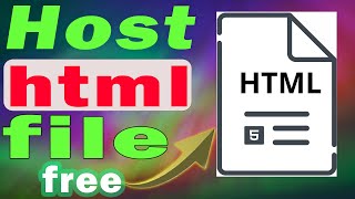 How to host html file for free PLUS FREE DOMAIN [upl. by Odnalo645]