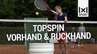 Kreatives TennisGrundlagentraining Übung zur TopspinTechnik [upl. by Anaiad481]