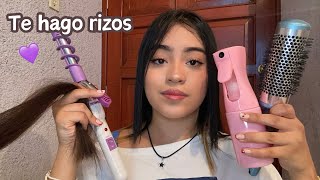 ASMR cepillo y estilizo tu cabello 💇🏻‍♀️✨ [upl. by Paderna]