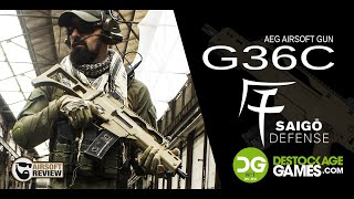 FR G36C SAIGO DEFENSE AEG  DESTOCKAGEGAMES  AIRSOFT REVIEW [upl. by Ycats]