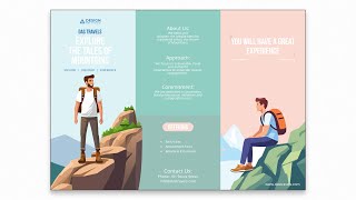 A4 Size Trifold Brochure Design in Affinity Designer [upl. by Nhguav614]