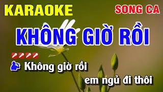 Karaoke Không Giờ Rồi Song Ca Nhạc Sống  Nguyễn Linh [upl. by Dacia]