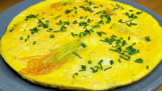 Omelette aux Fleurs de Courgettes 🥚 [upl. by Bernette]