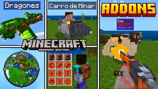 PACK DE MODS ESENCIALES para MINECRAFT PE 121 BEDROCK  MODPACK MiniMap gefes y mas MCPE 121 [upl. by Noakes705]