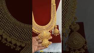 Super quality one gram gold plated haram set 4900 only looks like real gold🔥 whatsapp 9159073113 [upl. by Gillmore]