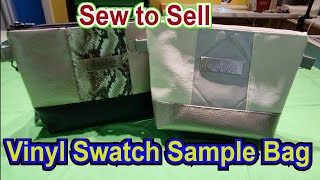 Sew to Sell Vinyl swatch sample fabric custom bag tutorial How to sew free vinyl upholstery samples [upl. by Xino142]