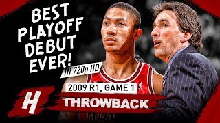 20 YrOLD Derrick Rose GREATEST Playoff DEBUT EVER Full Game 1 Highlights vs Celtics 2009  36 Pts [upl. by Yrrej]