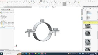 SolidWorks Tutorial  Collier de serrage métallique [upl. by Cirri]