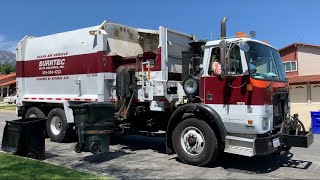 Burrtec LNG Labrie Automizer Garbage Truck on Yard Waste [upl. by Inanuah]