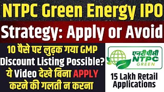 FINAL DECISION🟥NTPC Green Energy IPO Apply or Avoid  NTPC Green IPO Latest GMP Crashed [upl. by Eilsehc452]