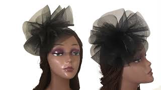 HOW TO MAKE A FASCINATOR HEADPIECE  DIY FASCINATOR WITH HEADBAND  DIY CRINOLINE FASCINATOR [upl. by Audie820]