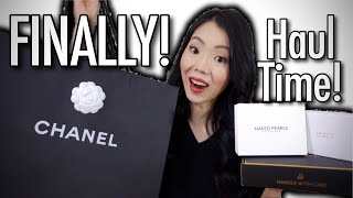 MINI LUXURY HAUL amp CHANEL LAVALIERE SCARF REVIEW Chanel 20K Collection  FashionablyAMY [upl. by Lemart]