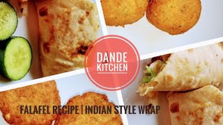 Falafel wrap  Indian style Falafel wrap  Tasty Veg wrap [upl. by Essyle]