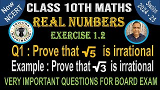 Prove that root 5 and root 3 is irrational  Class 10 Maths  Real Numbers  Exercise 12 q1 [upl. by Erej547]