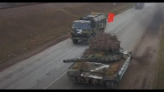 Tank with Soviet Flag in Ukraine Clipped from NEMICO NETWORK [upl. by Aicenra274]