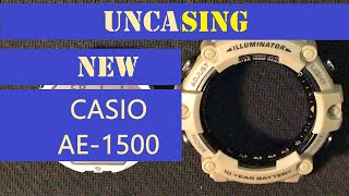 UNCASING CASIO AE1500WH  Inside the case REVIEW module 3502 [upl. by Amliw]