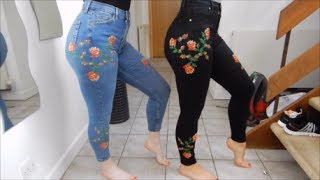 Matching Jeans Haul  Topshop [upl. by Eilra351]