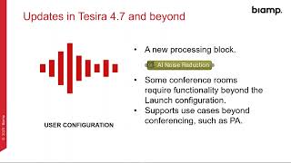 Biamp AI Noise Reduction amp Deverberation in Tesira Webinar [upl. by Ytrebil]