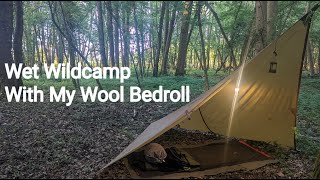 A Wet Wildcamp With My Wool Bedroll  Crusader Cup Risotto [upl. by Enihpets]