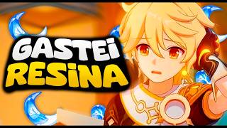 🌙😮 eu usei resina pra deixar minha fisgada no nv80 no genshin impact [upl. by Nelag]