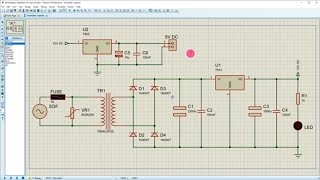 Alimentation Stabilisée 12V 5V DC dans Proteus [upl. by Anawait]