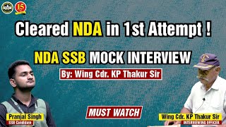 Cleared NDA in 1st Attempt   SSB Mock Interview  Best SSB Interview  SSB Coaching in Allahabad [upl. by Melisent]