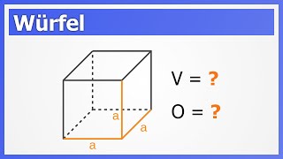 Würfel  Volumen und Oberflächeninhalt berechnen  How to Mathe [upl. by Spragens]