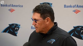 Carolina Panthers head coach Ron Rivera reflects on how Washington capitalized on their mistakes [upl. by Eillib838]