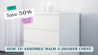 Fix Ikea MALM Chest with 3 drawers DIY  Part 1 [upl. by Okimuy]