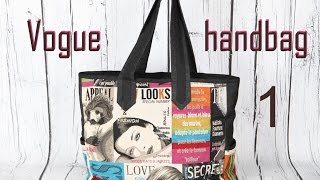 Vogue 1 mitred handles inner pockets ZIP  DIY Bag Vol 25A [upl. by Baskett376]