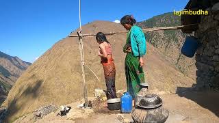 daily chores of himalayan people  lajimbudha [upl. by Ertnod]