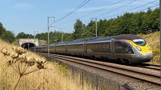 High Speed Trains at Lenham Heath  HS1  30724 [upl. by Mahau]