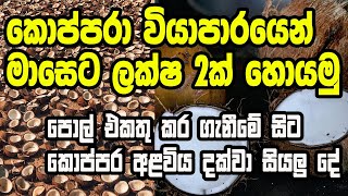 Copra business in Sri Lanka I කොප්පරා වියාපාරයෙන් මාසෙට ලක්ෂ 2ක් I koppara business Sinhala [upl. by Ycrem]