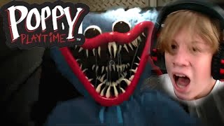 SCREAMING AT THIS GAME Poppy Playtime [upl. by Kcireddor]