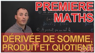 Dérivée dune somme dun produit et dun quotient  Maths 1ère  Les Bons Profs [upl. by Osi]