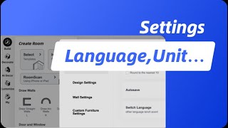 Settings for Language Units and Preferences in Homestyler [upl. by Arbed]